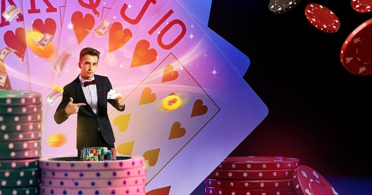 Dynamic slot game reels showing colorful icons and bright casino action